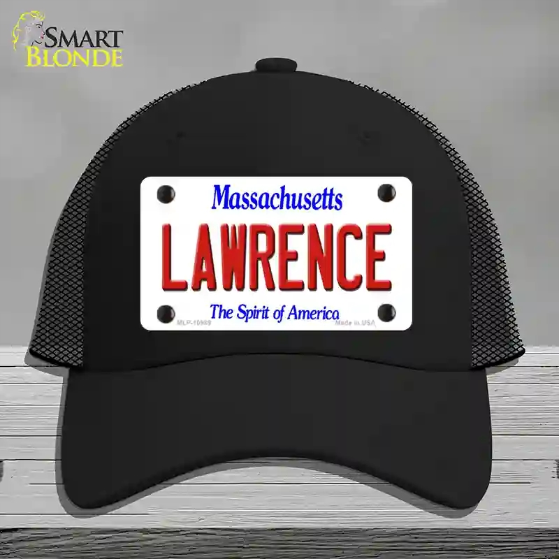 HAT01-MLP-10989 Lawrence Massachusetts Novelty License Plate Hat, Mesh - Black