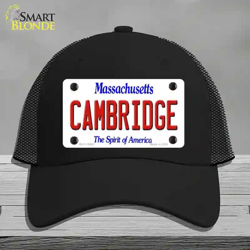 HAT01-MLP-10991 Cambridge Massachusetts Novelty License Plate Hat, Mesh - Black