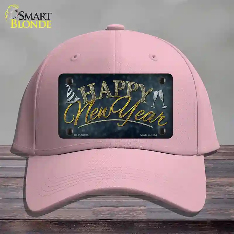 HAT05-MLP-10335 Happy   Year Novelty License Plate Hat, Cotton - Pink