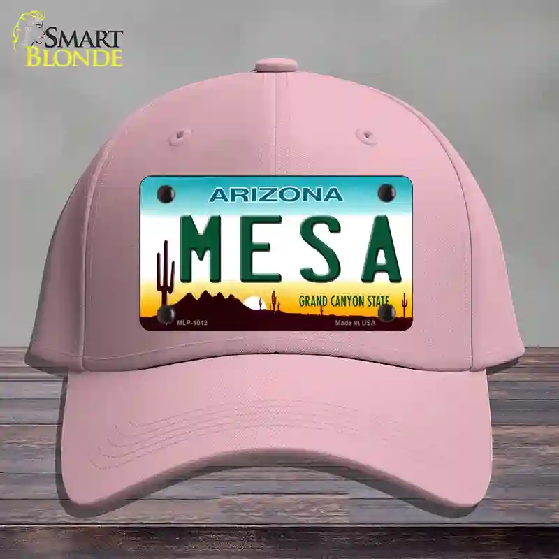 HAT05-MLP-1042 Mesa Arizona Novelty License Plate Hat, Cotton - Pink
