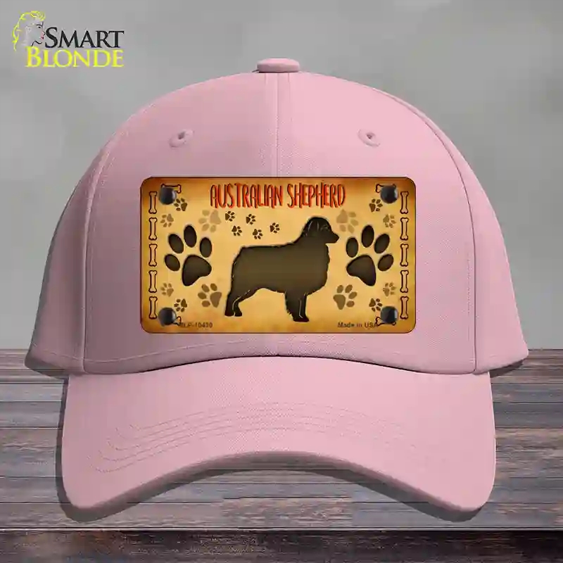 HAT05-MLP-10430 Australian Shepherd Novelty License Plate Hat, Cotton - Pink