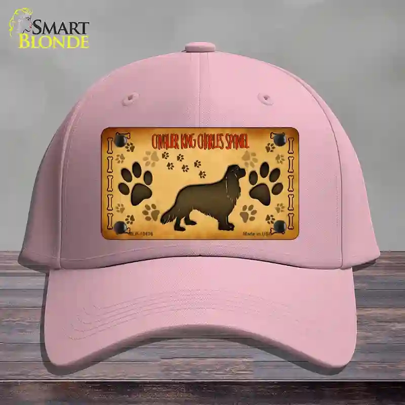 HAT05-MLP-10436 Cavalier King Charles Spaniel Novelty License Plate Hat, Cotton - Pink