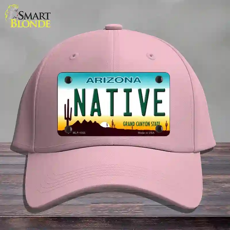HAT05-MLP-1055 Native Arizona Novelty License Plate Hat, Cotton - Pink