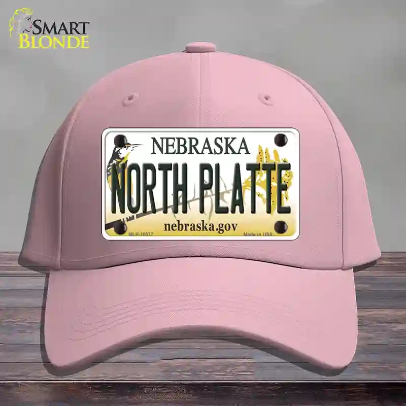 HAT05-MLP-10577 North Platte Nebraska Novelty License Plate Hat, Cotton - Pink
