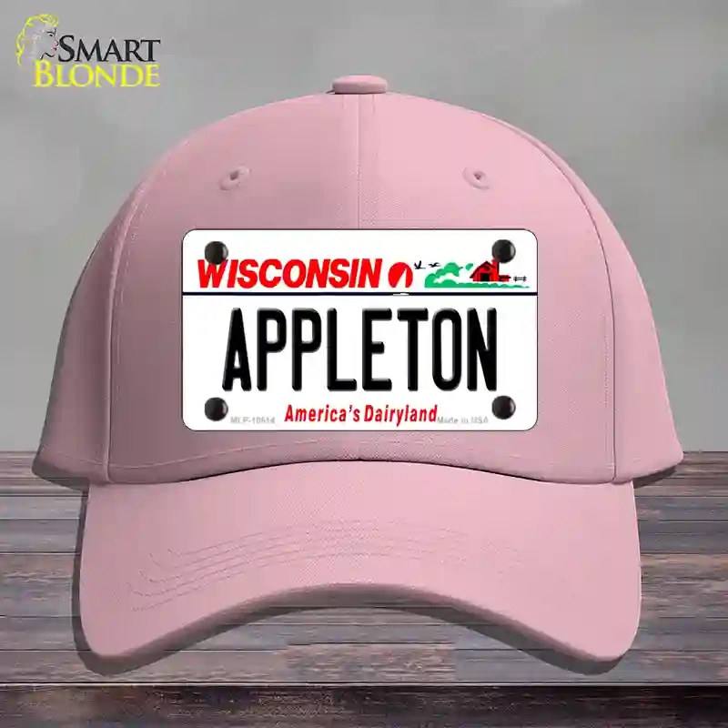 HAT05-MLP-10614 Appleton Wisconsin Novelty License Plate Hat, Cotton - Pink