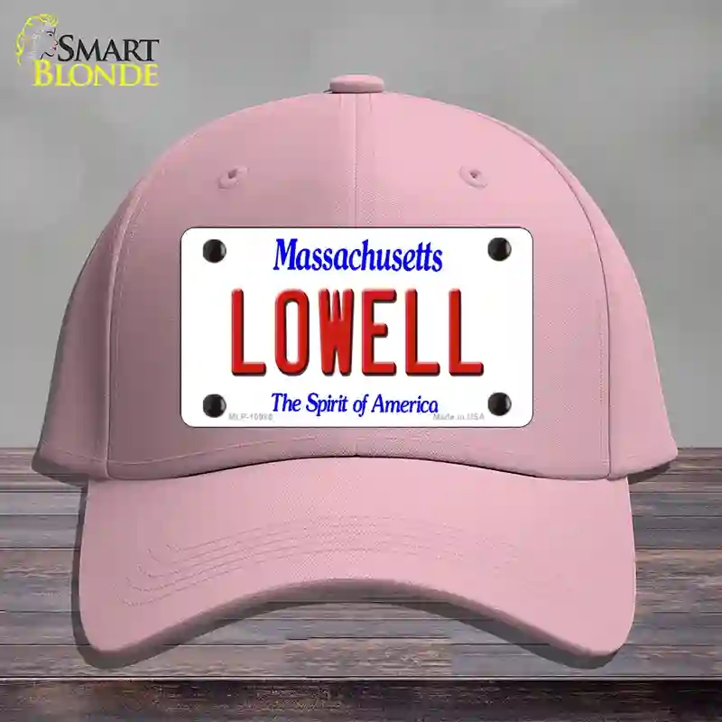 HAT05-MLP-10986 Lowell Massachusetts Novelty License Plate Hat, Cotton - Pink