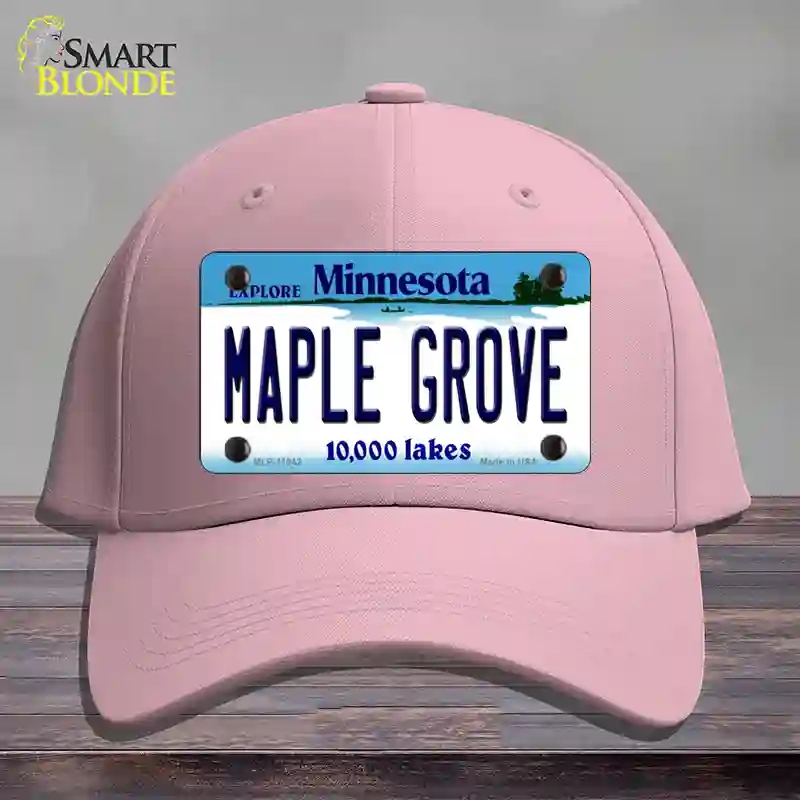 HAT05-MLP-11042 Maple Grove Minnesota State Novelty License Plate Hat, Cotton - Pink