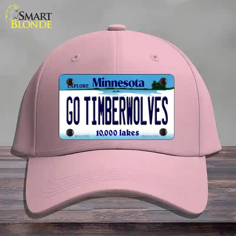 HAT05-MLP-11055 Go Timberwolves Minnesota State Novelty License Plate Hat, Cotton - Pink