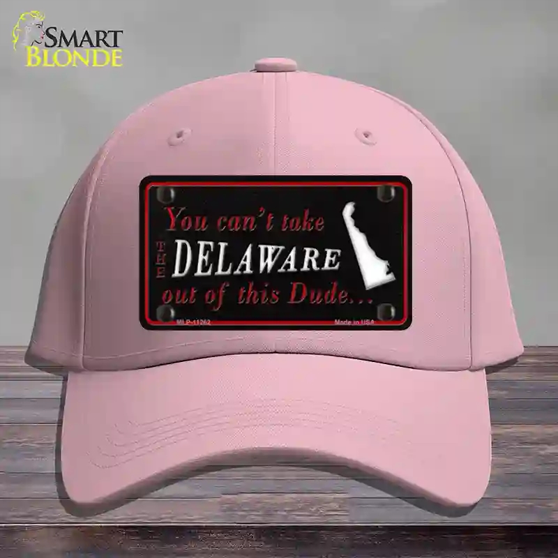 HAT05-MLP-11262 Delaware Dude Novelty License Plate Hat, Cotton - Pink