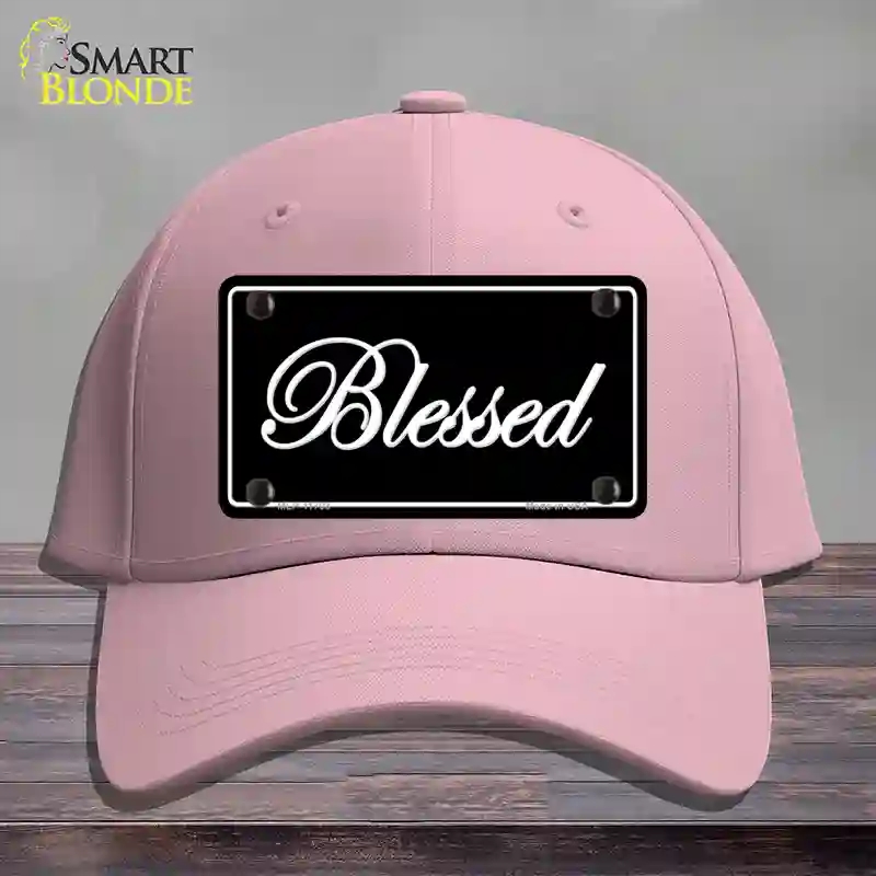 HAT05-MLP-11703 Blessed Black Novelty License Plate Hat, Cotton - Pink