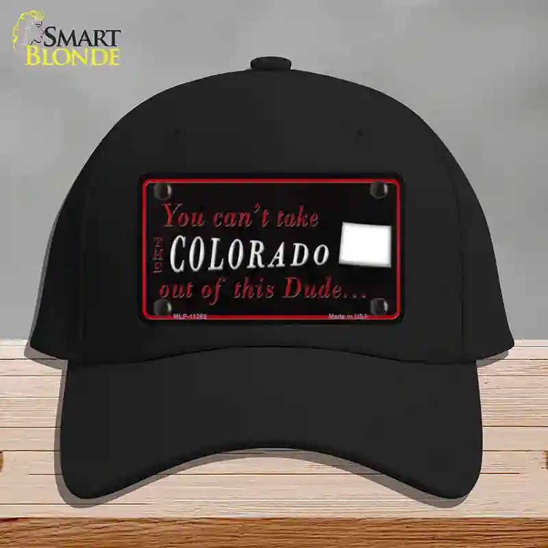 HAT03-MLP-11260 Colorado Dude Novelty License Plate Hat, Cotton - Black