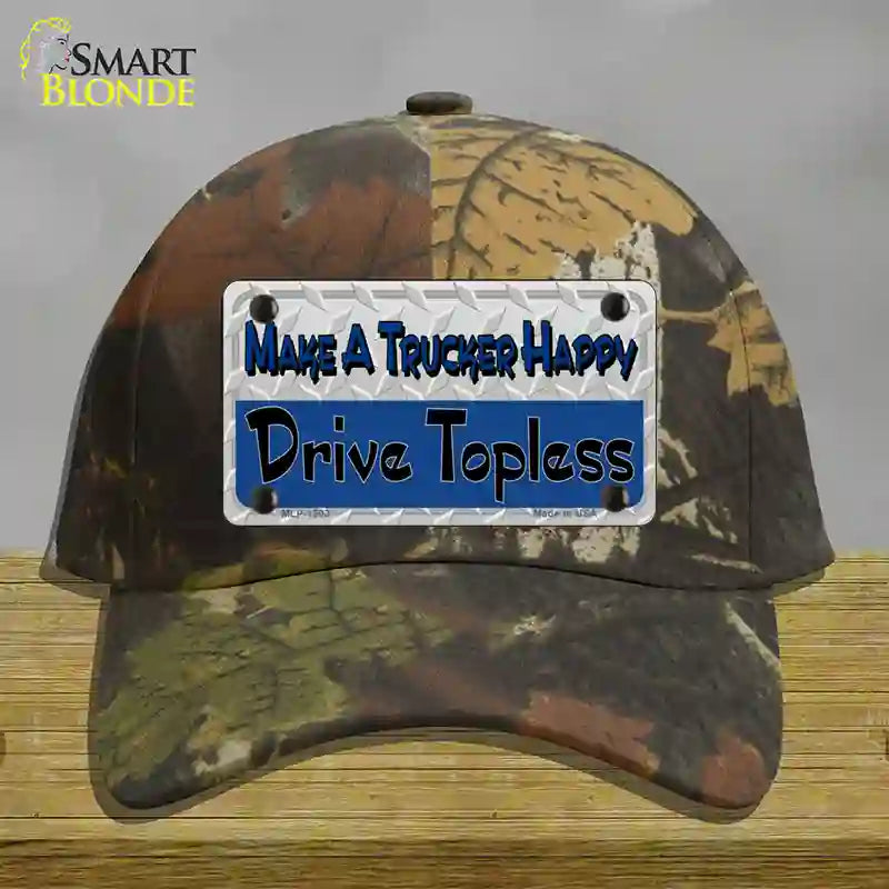 HAT06-MLP-1203 Make a Mesh Happy Novelty License Plate Hat, Cotton - Camoflauge