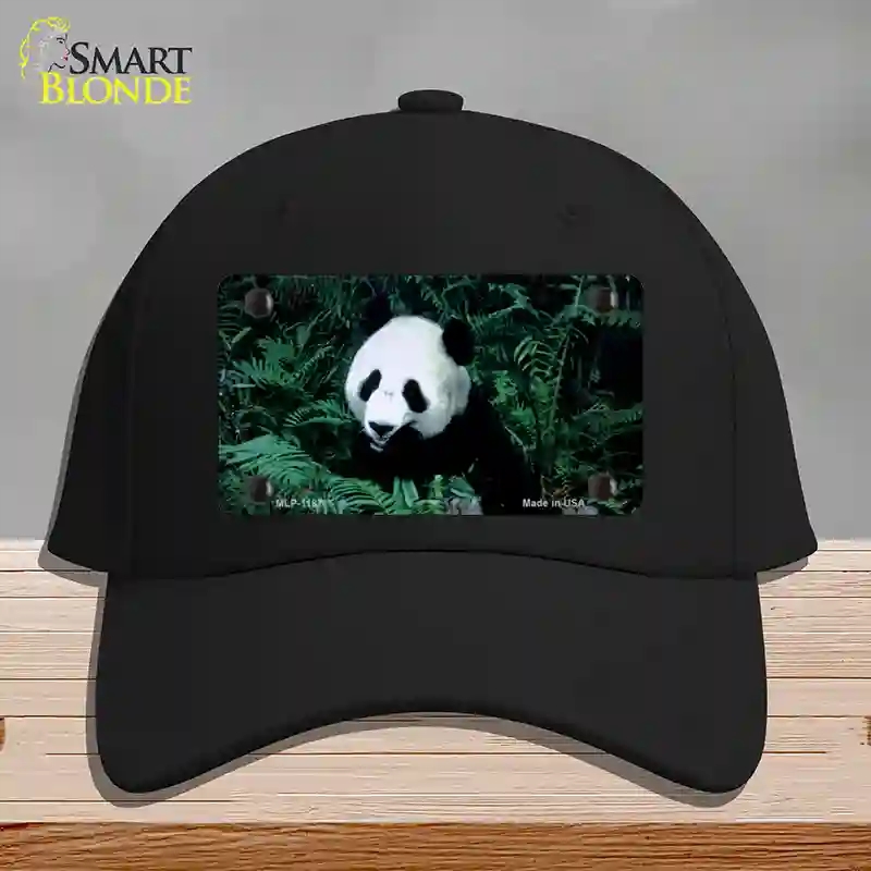HAT03-MLP-1187 Panda Bear Novelty License Plate Hat, Cotton - Black