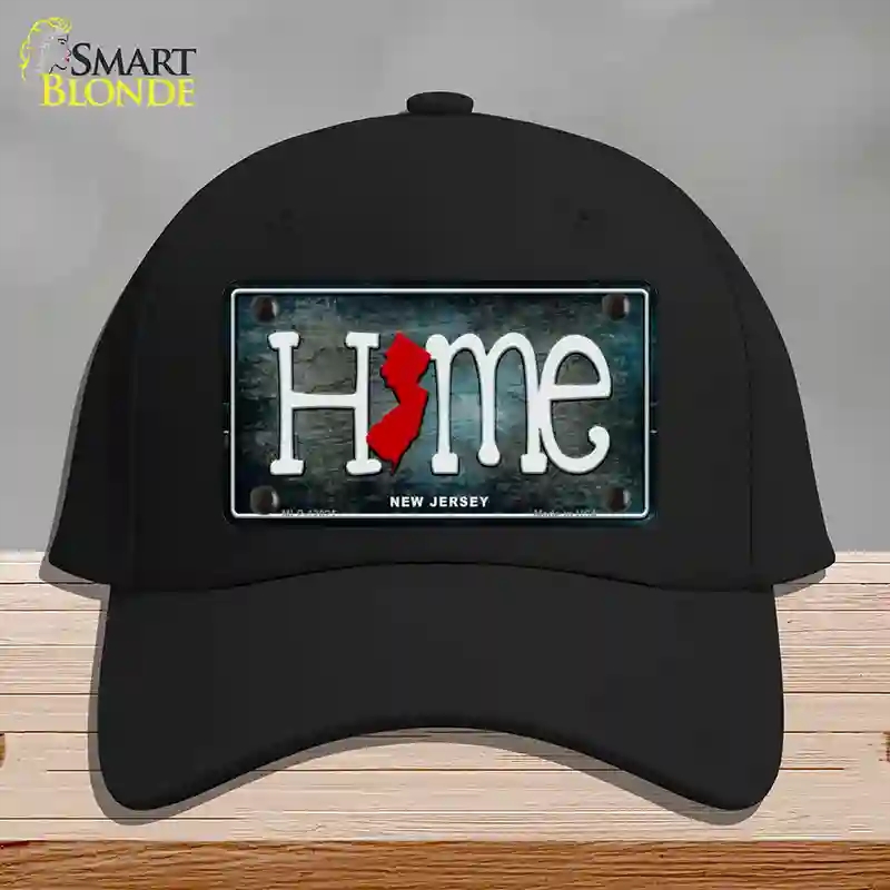 HAT03-MLP-12021   Jersey Home State Outline Novelty License Plate Hat, Cotton - Black