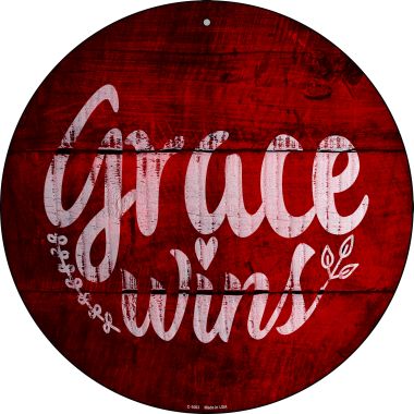 SMART BLONDE Grace Wins Novelty Metal Circular Sign C-1003