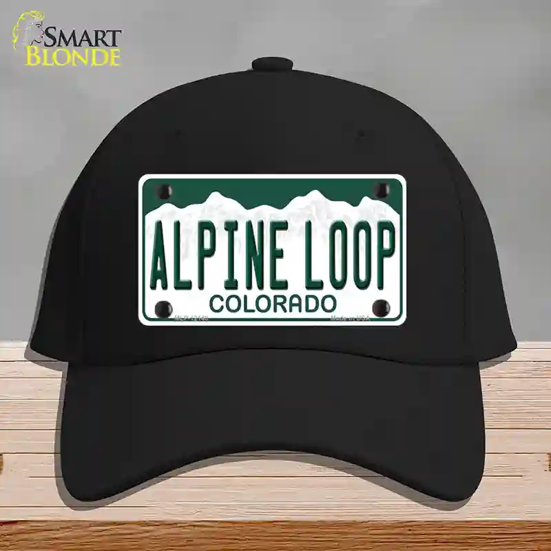 HAT03-MLP-12148 Alpine Loop Colorado Novelty License Plate Hat, Cotton - Black