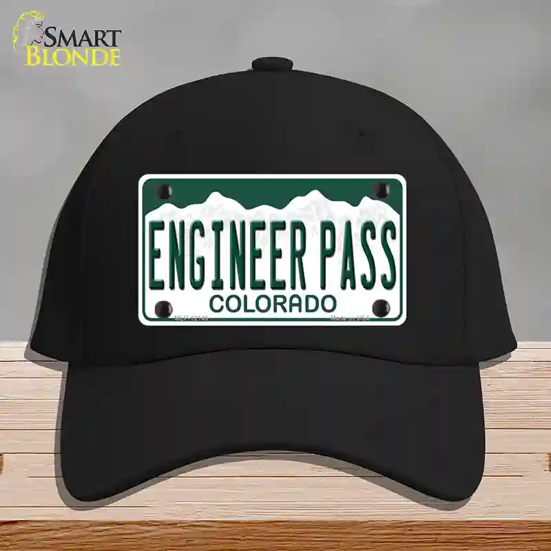 HAT03-MLP-12149 Engineer Pass Colorado Novelty License Plate Hat, Cotton - Black