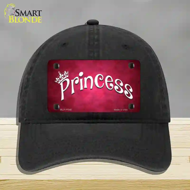 HAT07-MLP-11545 Princess Novelty License Plate Hat, Unconstructed Cotton - Black
