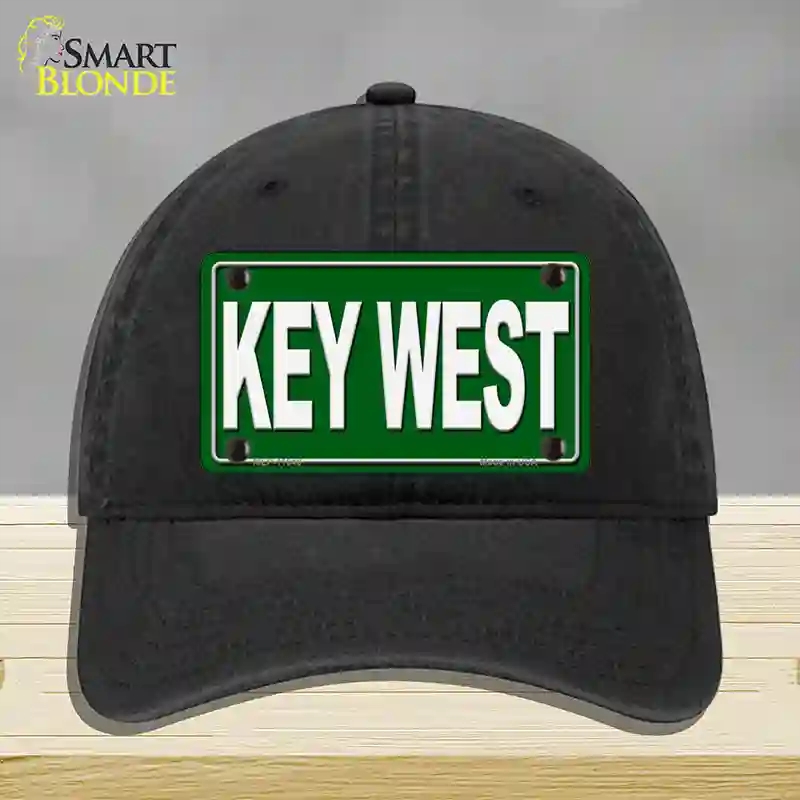 HAT07-MLP-11648 Key West Novelty License Plate Hat, Unconstructed Cotton - Black