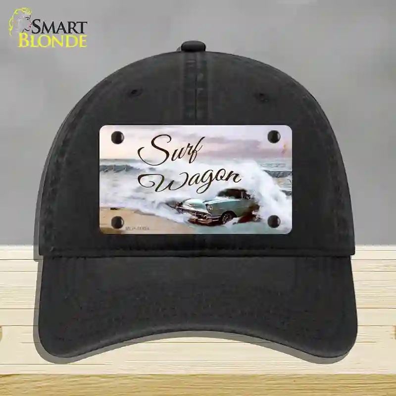 HAT07-MLP-11894 Surf Wagon Novelty License Plate Hat, Unconstructed Cotton - Black
