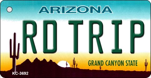 KC-3692 3.5 x 2 in. RD Trip Arizona State License Plate Key Chain