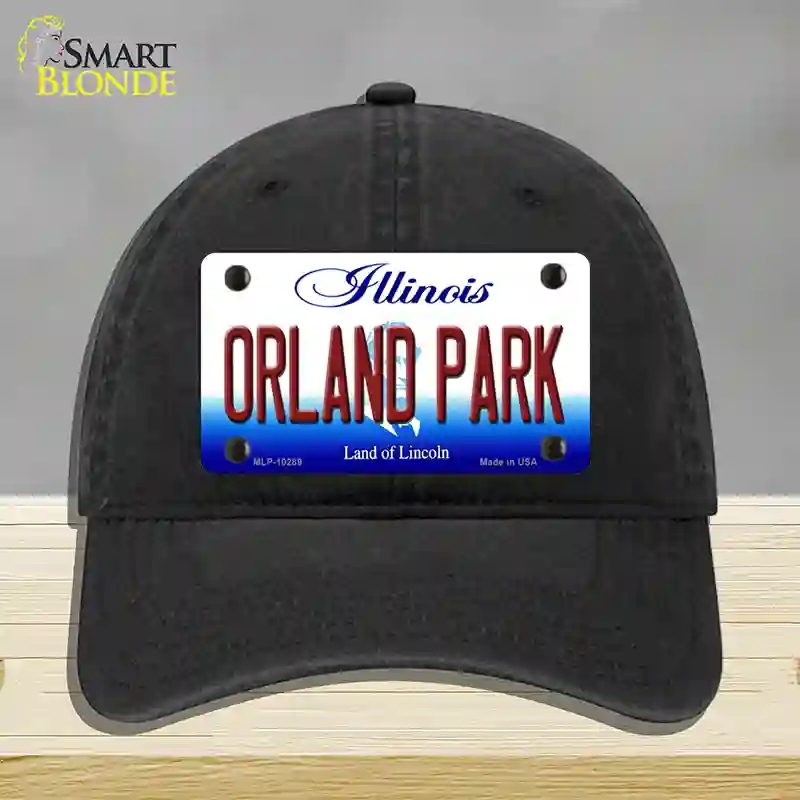 HAT07-MLP-10289 Orland Park Illinois Novelty License Plate Hat, Unconstructed Cotton - Black