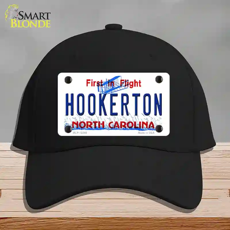 HAT03-MLP-12299 North Carolina Hookerton Novelty License Plate Hat, Cotton - Black