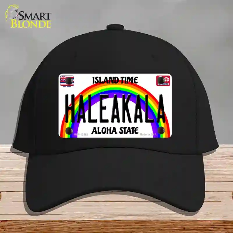 HAT03-MLP-12552 Haleakala Hawaii Novelty License Plate Hat, Cotton - Black