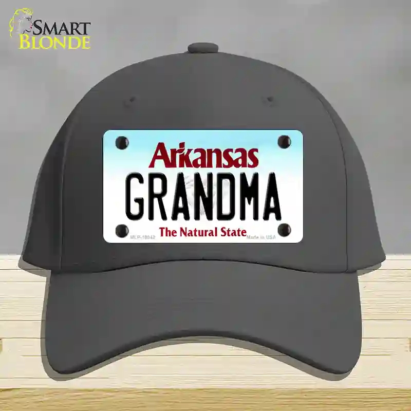 HAT04-MLP-10042 Grandma Arkansas Novelty License Plate Hat, Cotton - Charcoal