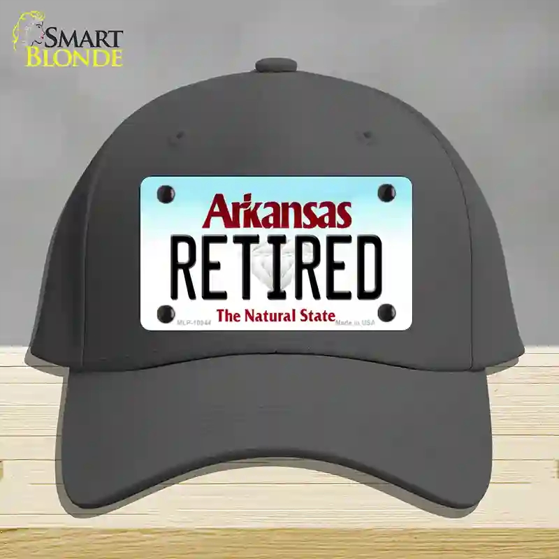 HAT04-MLP-10044 Retired Arkansas Novelty License Plate Hat, Cotton - Charcoal