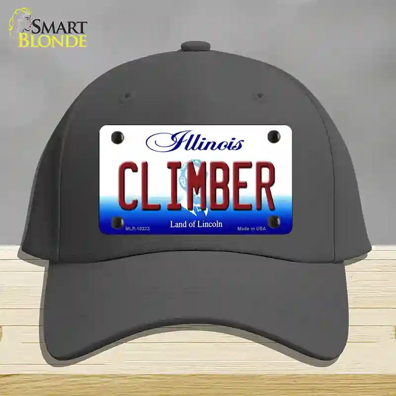HAT04-MLP-10323 Climber Illinois Novelty License Plate Hat, Cotton - Charcoal