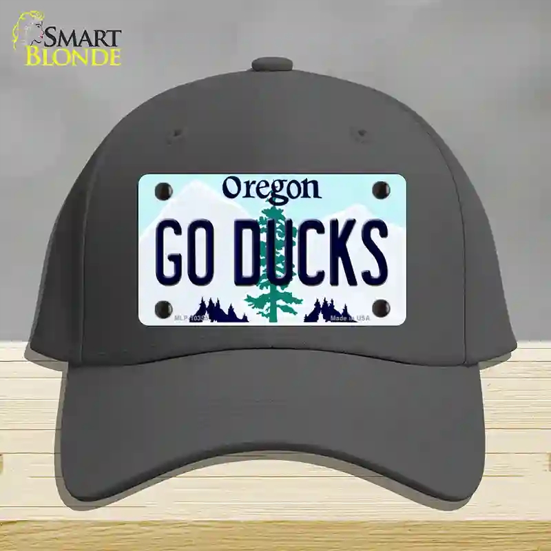 HAT04-MLP-10355 Go Ducks Oregon Novelty License Plate Hat, Cotton - Charcoal