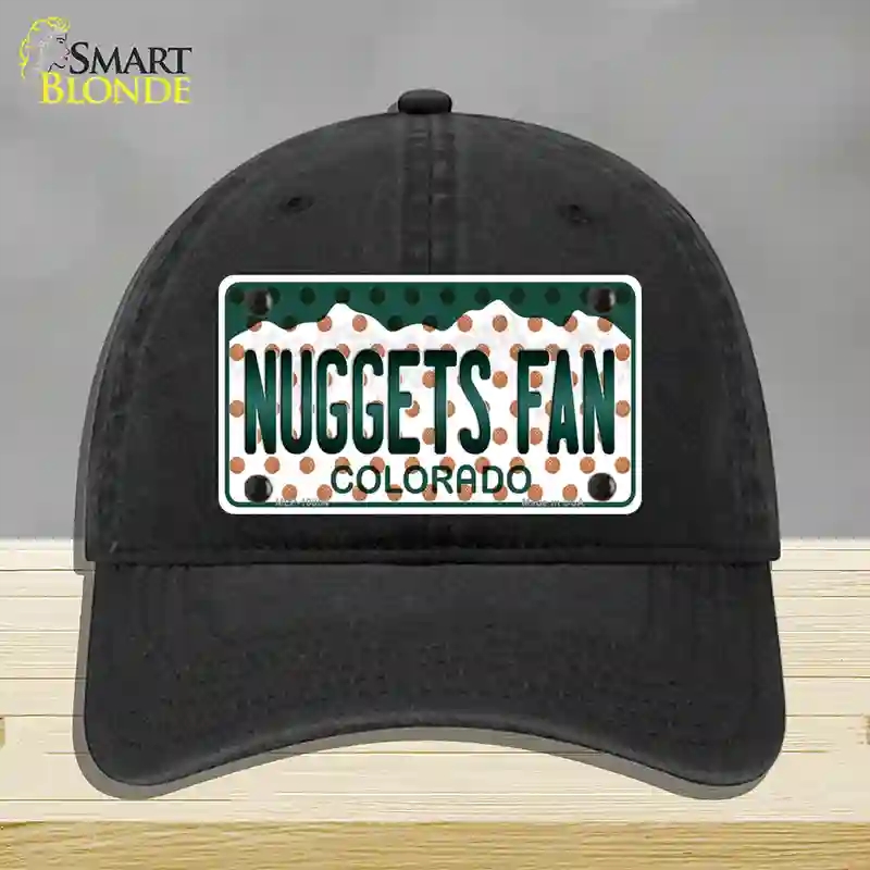 HAT07-MLP-10854 Nuggets Fan Colorado Novelty License Plate Hat, Unconstructed Cotton - Black