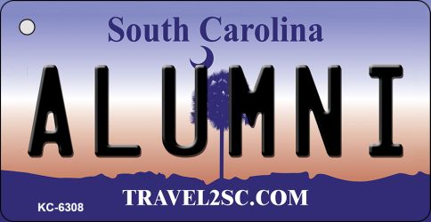KC-6308 1.5 x 3 in. Alumni South Carolina License Plate Key Chain