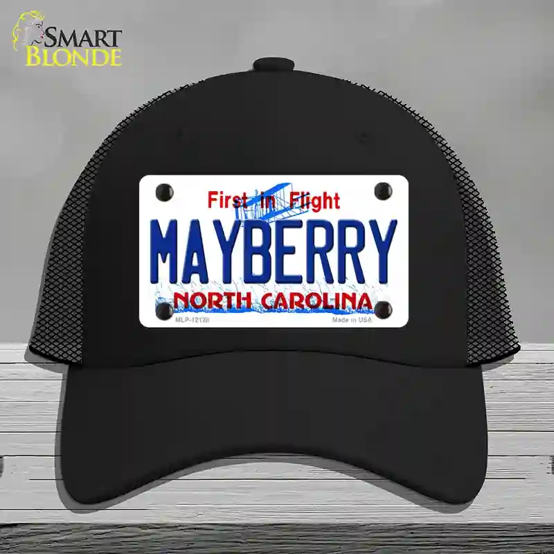 HAT01-MLP-12128 Mayberry North Carolina State Novelty License Plate Hat, Mesh - Black