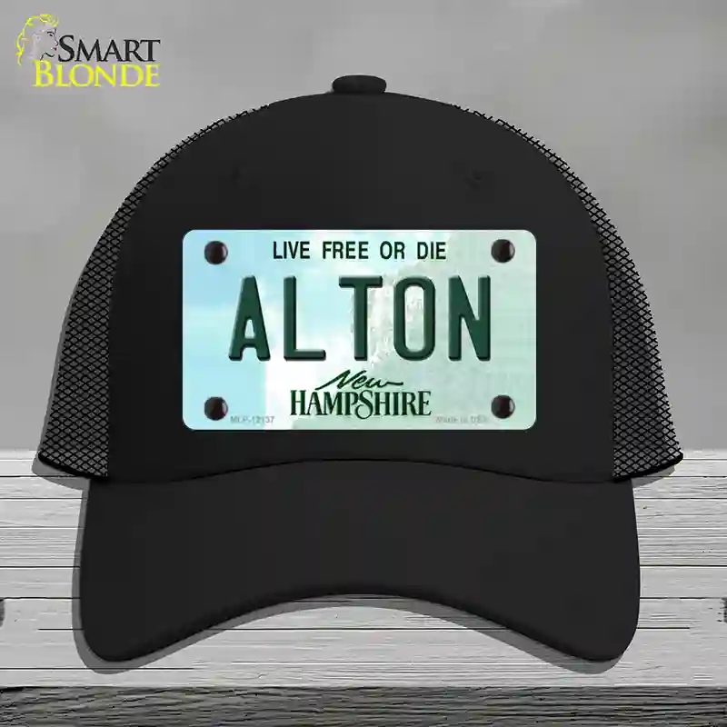 HAT01-MLP-12137 Alton   Hampshire Novelty License Plate Hat, Mesh - Black