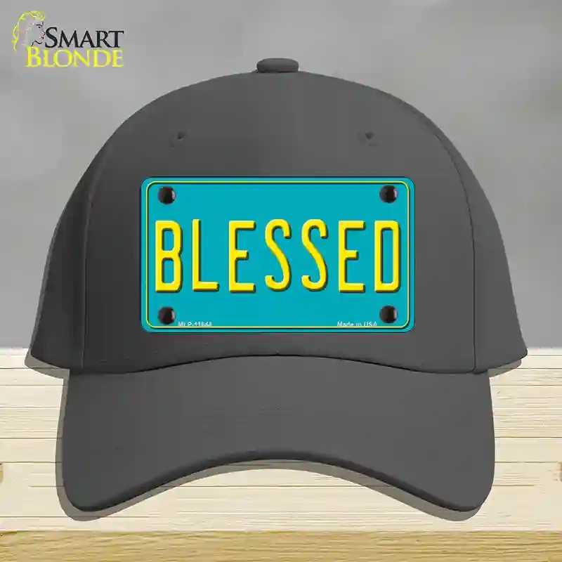 HAT04-MLP-11644 Blessed Novelty License Plate Hat, Cotton - Charcoal