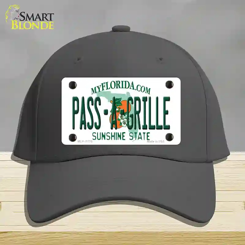 HAT04-MLP-11770 Pass a Grille Florida Novelty License Plate Hat, Cotton - Charcoal
