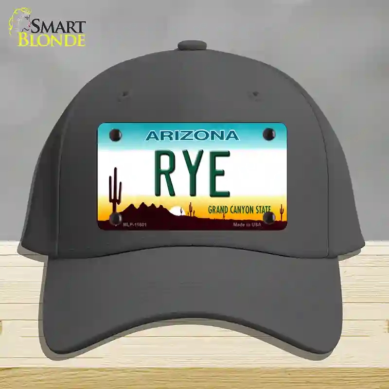 HAT04-MLP-11801 Rye Arizona Novelty License Plate Hat, Cotton - Charcoal