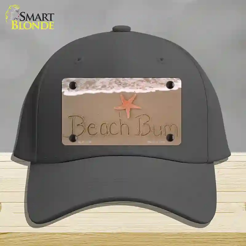 HAT04-MLP-1185 Beach Bum Novelty License Plate Hat, Cotton - Charcoal