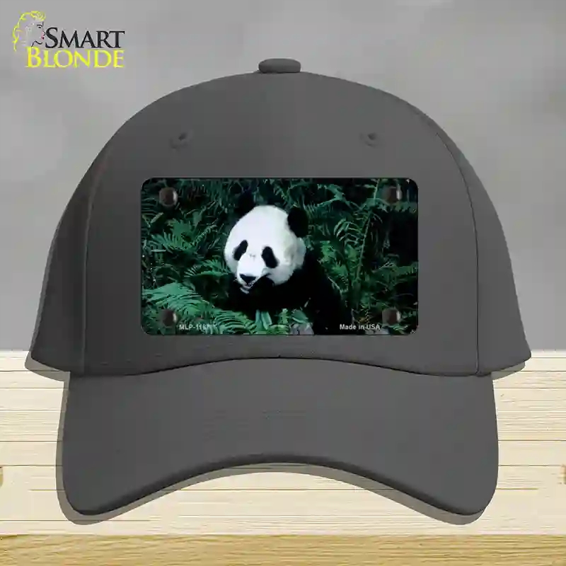HAT04-MLP-1187 Panda Bear Novelty License Plate Hat, Cotton - Charcoal