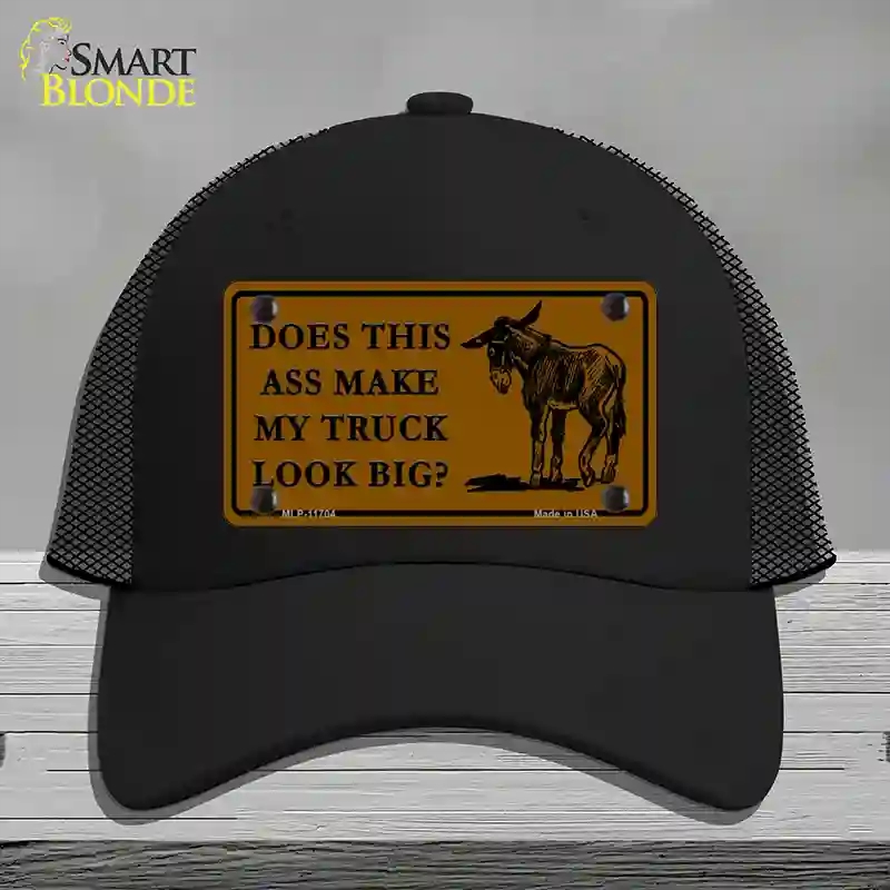 HAT01-MLP-11704 Does This Ass Novelty License Plate Hat, Mesh - Black