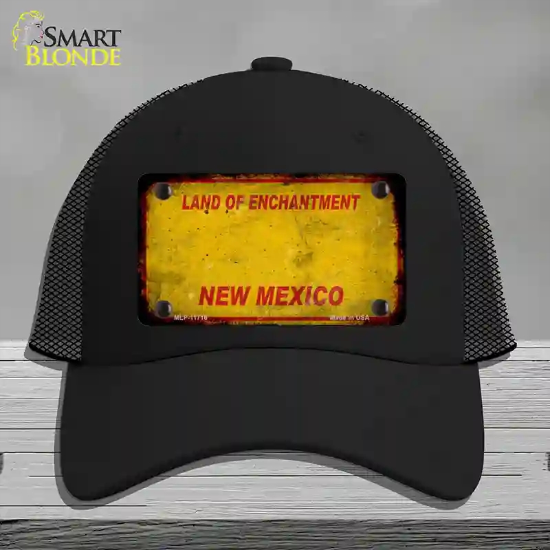 HAT01-MLP-11716   Mexico Rusty Blank Novelty License Plate Hat, Mesh - Black
