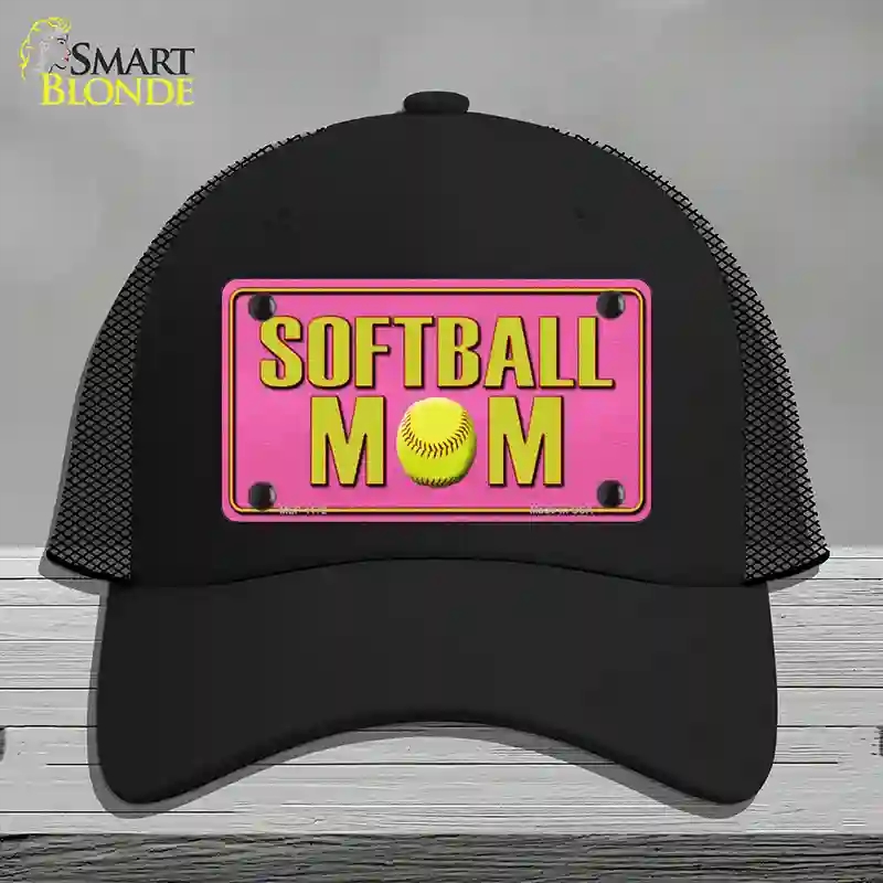 HAT01-MLP-1172 Softball Mom Novelty License Plate Hat, Mesh - Black