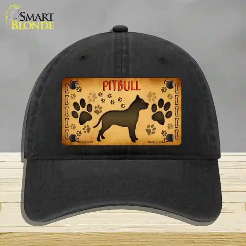 HAT07-MLP-10453 Pitbull Novelty License Plate Hat, Unconstructed Cotton - Black