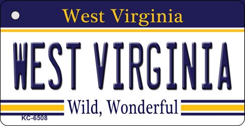KC-6508 1.5 x 3 in. West Virginia License Plate Key Chain