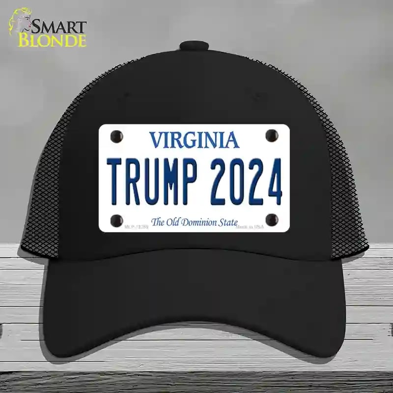 HAT01-MLP-12259 Trump 2024 Virginia Novelty License Plate Hat, Mesh - Black