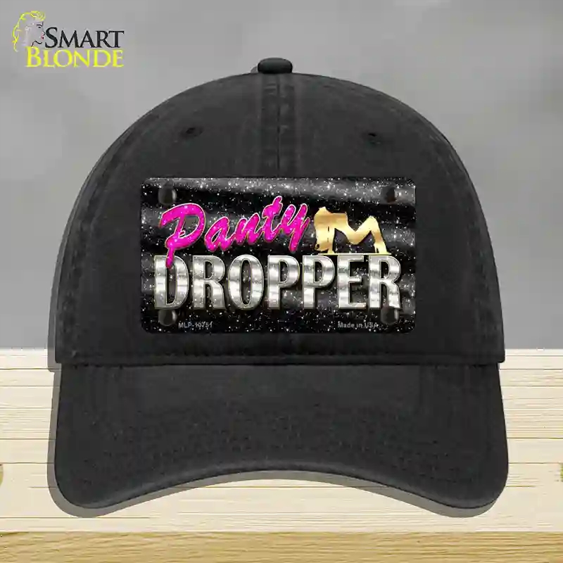 HAT07-MLP-10751 Panty Dropper Novelty License Plate Hat, Unconstructed Cotton - Black