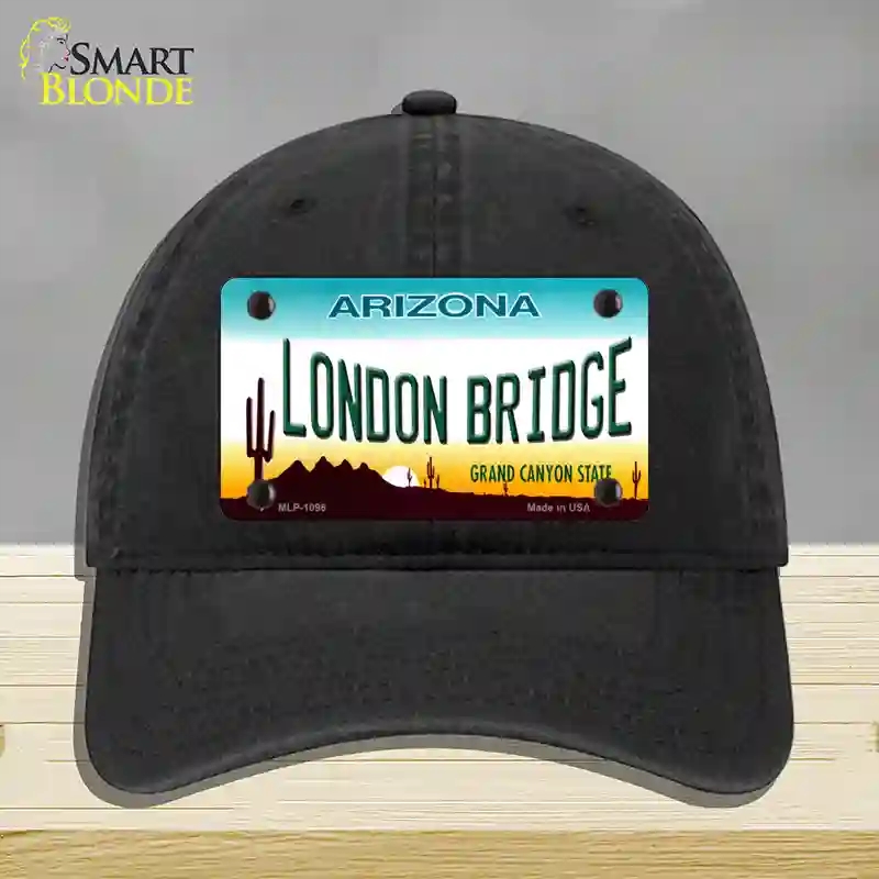 HAT07-MLP-1096 London Bridge Arizona Novelty License Plate Hat, Unconstructed Cotton - Black