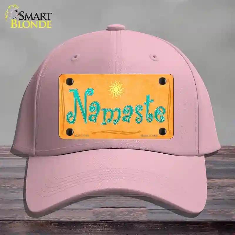 HAT05-MLP-10744 Namaste Novelty License Plate Hat, Cotton - Pink